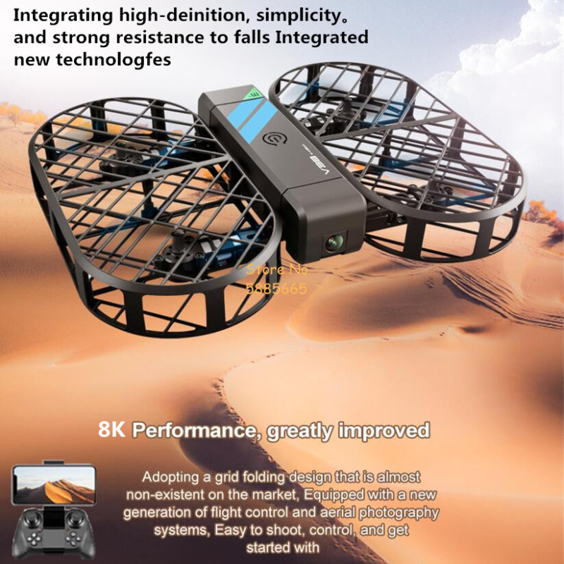 Drone E88Pro Rc 4K - Caméra HD 8K 360 ° Protection