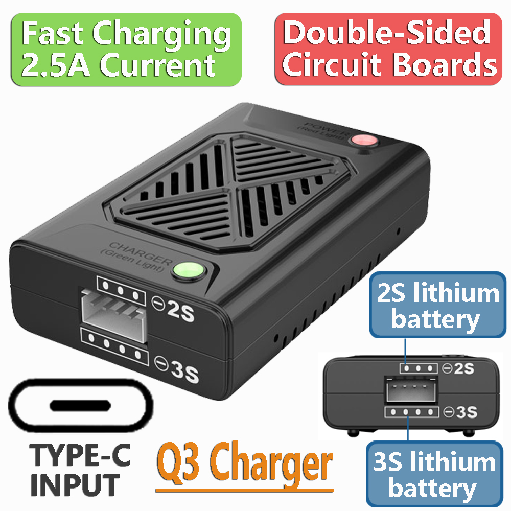 Drone Mjx Rc - Chargeur d'équilibre Compact Q3, batterie au