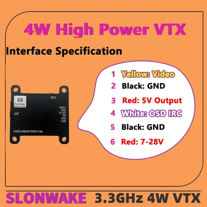 Émetteur vidéo VTX SLONWAKE FP - Fpv Antenna Receiver avis et prix