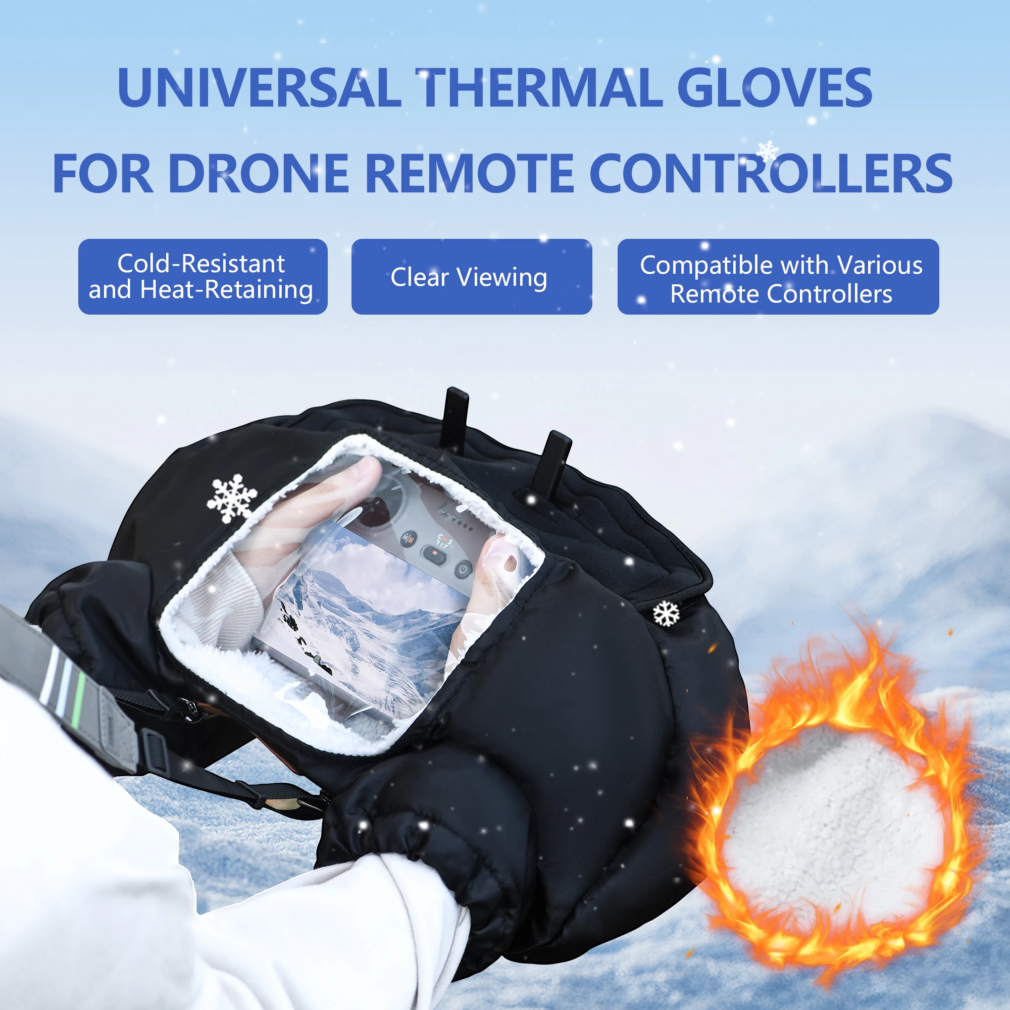 Gants d'hiver chauds pour pilo - Drone Dji Rc Pro avis et prix